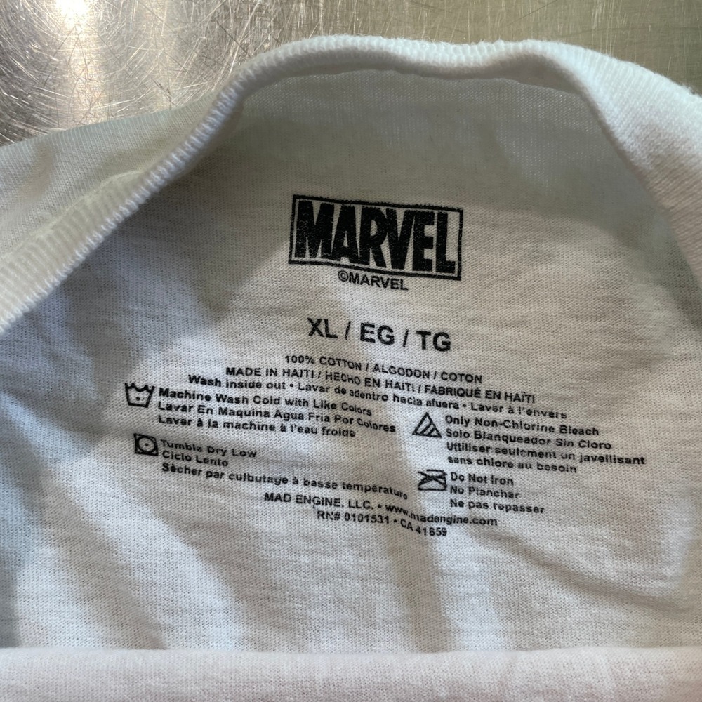 Marvel Grandma Graphic T-Shirt White Cotton Short Sleeve Crew Neck XL - Picture 4 of 7